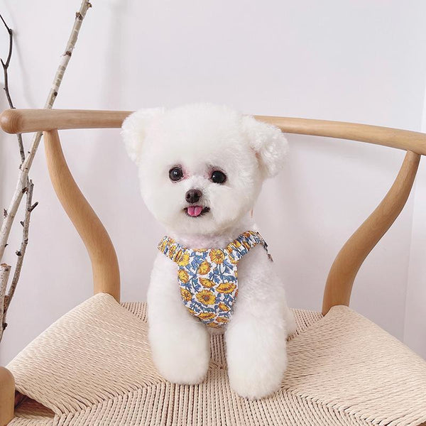 Adorable Puppy Dog Floral Dress