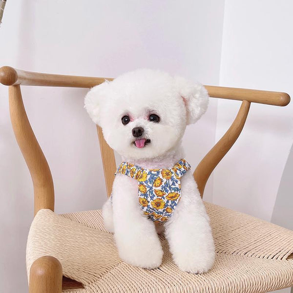 Adorable Puppy Dog Floral Dress