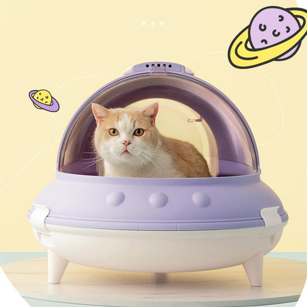 Spaceship Shaped Cat Litter Box