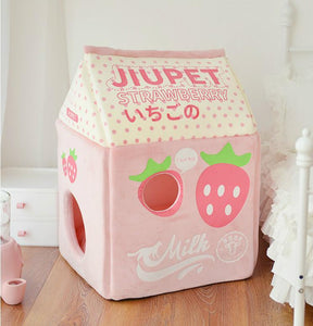 Kawaii Style Winter Closed Cat House