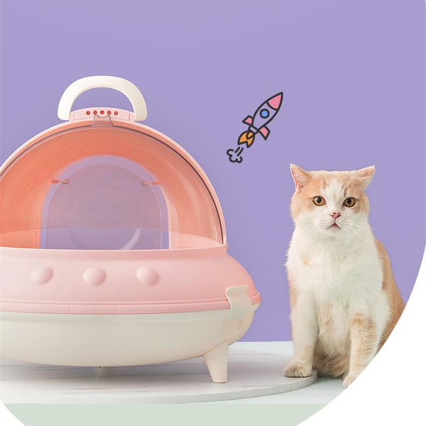 Spaceship Shaped Cat Litter Box