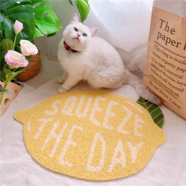 Peach shaped Cat Litter Mat