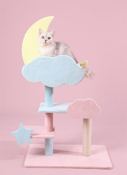 Starry Sky Cat Climbing Tree