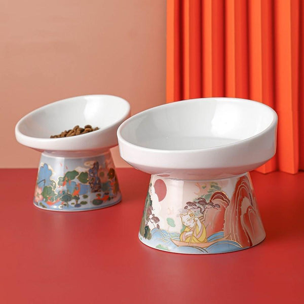 Naughty Cat Ceramic Pet Bowls