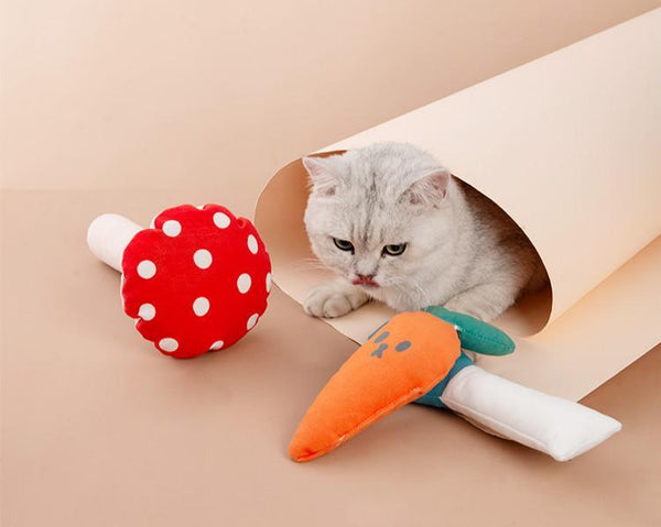 Mushroom Shaped Catnip Toy Pillow