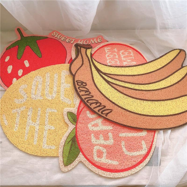 Peach shaped Cat Litter Mat