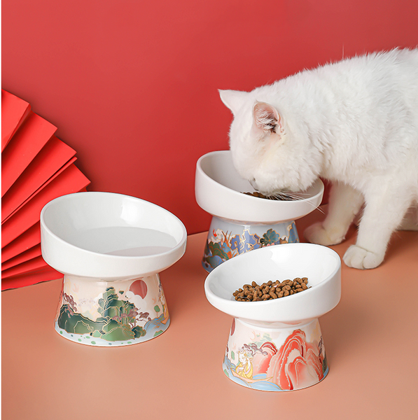 Naughty Cat Ceramic Pet Bowls