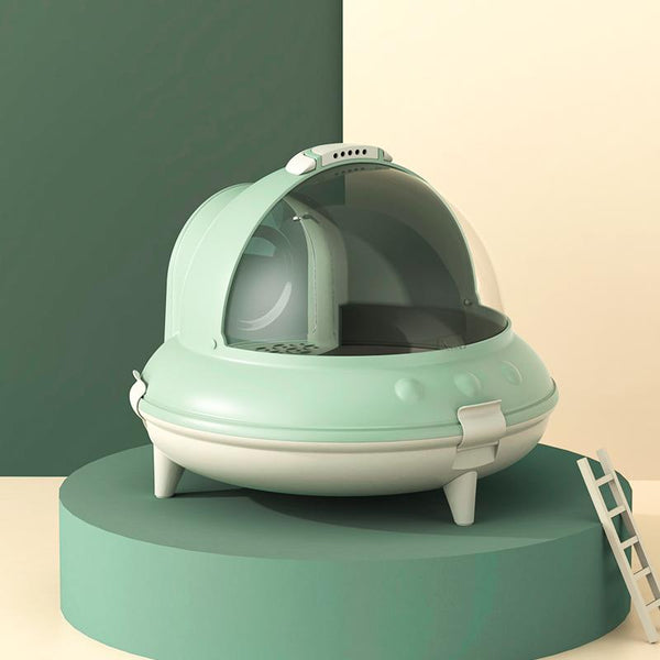 Spaceship Shaped Cat Litter Box